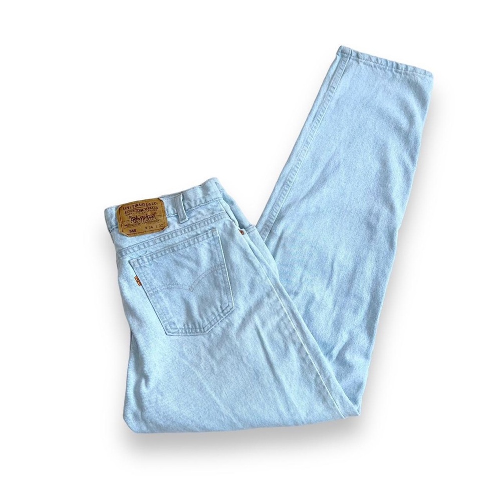 Vintage 90s RARE Levi’s 550 orange tab super light wash jeans